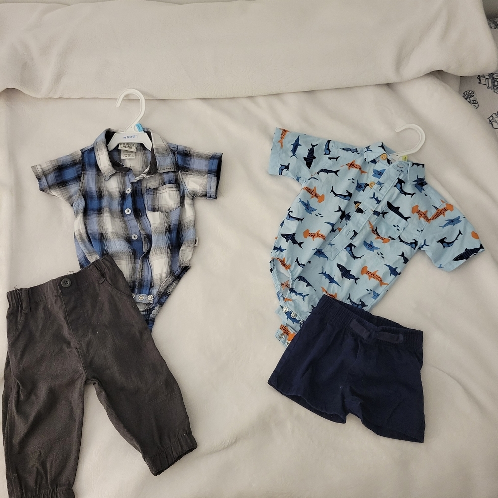 Baby boy clothes 3-6 months.